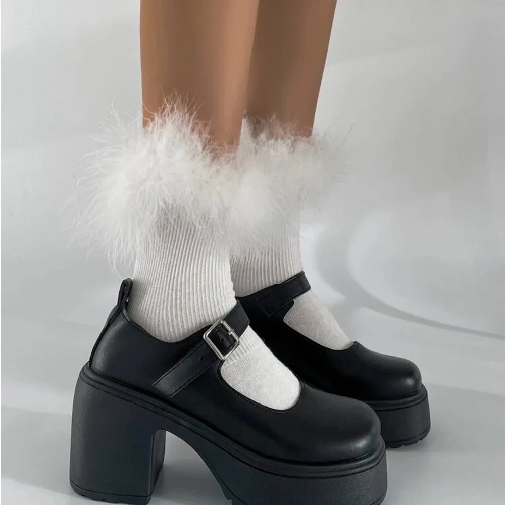 Black Platform Mary Jane Heels
